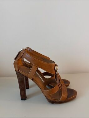 Gucci Tassel Heeled Sandals Brown High Heels